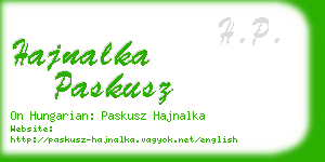 hajnalka paskusz business card